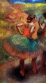緑のスカートをはいた 2 人のダンサー 風景画家 エドガー・ドガ